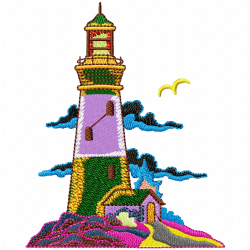 Lighthouse Embroidery Design 7 Lighthouse Embroidery Design 7